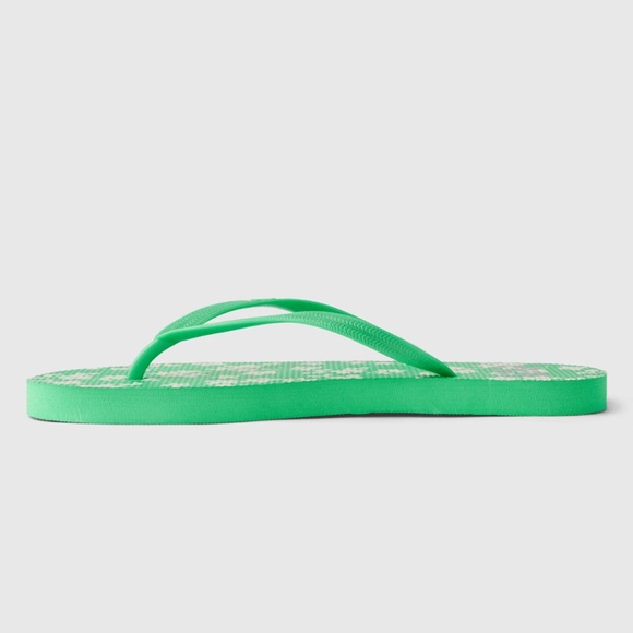 NWT GAP Logo Flip Flops Color: Green Floral SIZE 7 - Picture 5 of 5